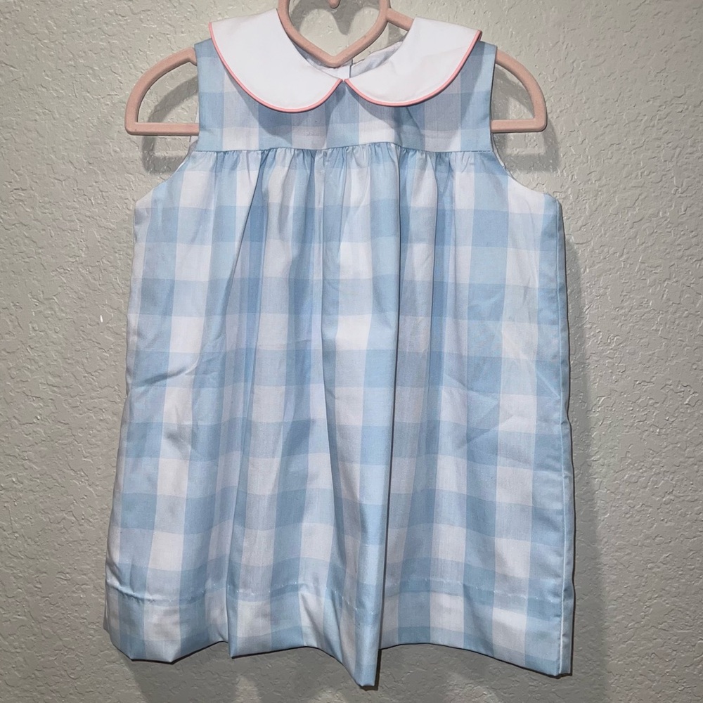 The Beaufort Bonnet Company 2T Chattanooga Check Sleveless Collared Dress - NWT